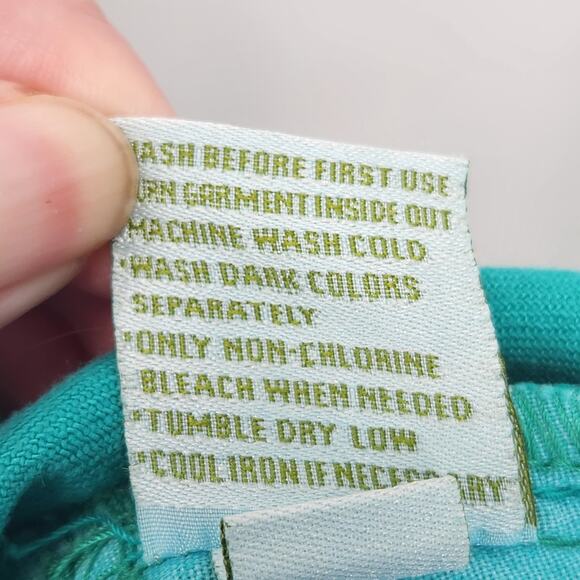 Garnet Hill Turquoise Denim Pencil Classic Mini Jean Skirt Women's 8 - Picture 4 of 8